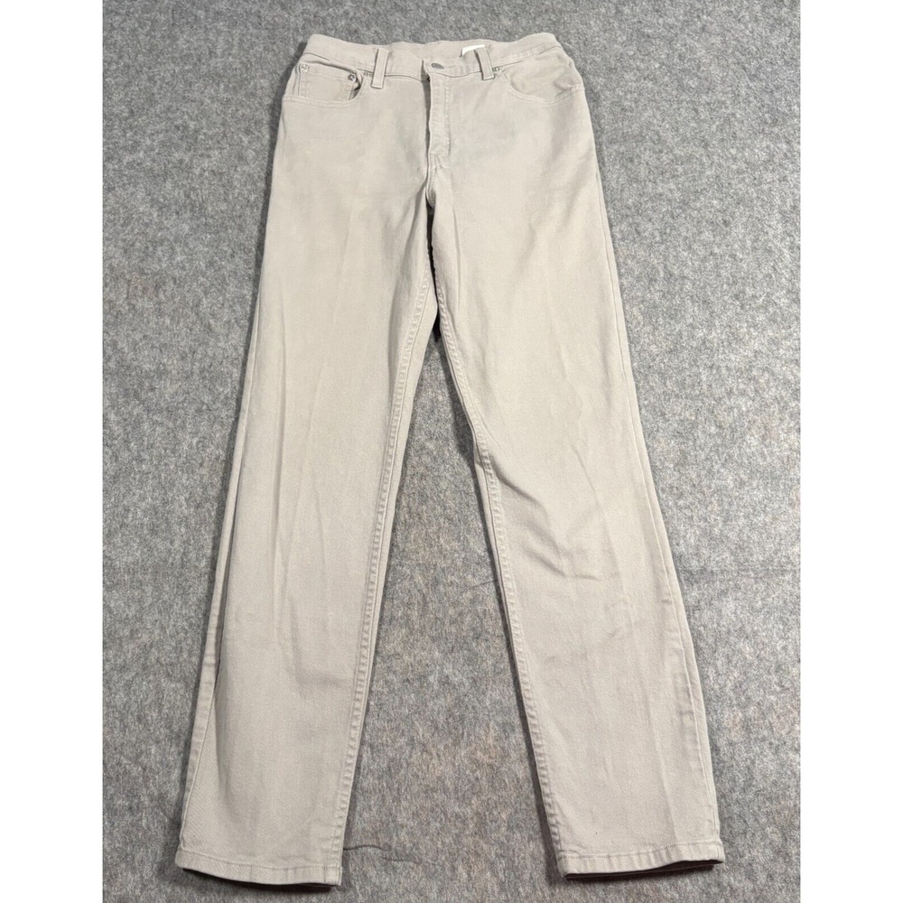 Levi's 550 Boy's Pants Size 6 Reg M Beige Tan Flat Front Relaxed Fit Tapered Leg